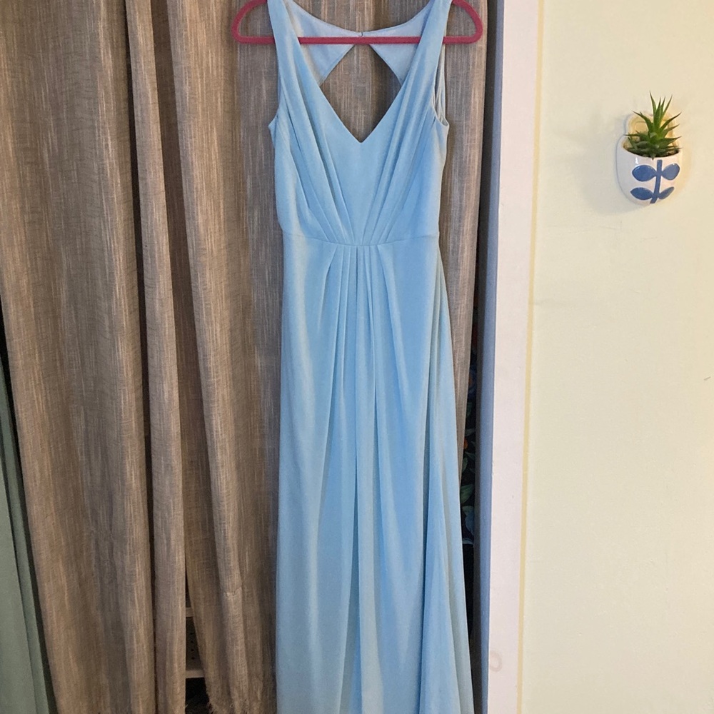 Light Blue V-Neck Gown